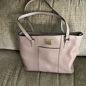 Dooney and Bourke Lexington shopper tote approximately 9 x 10 x 5 lilac in color